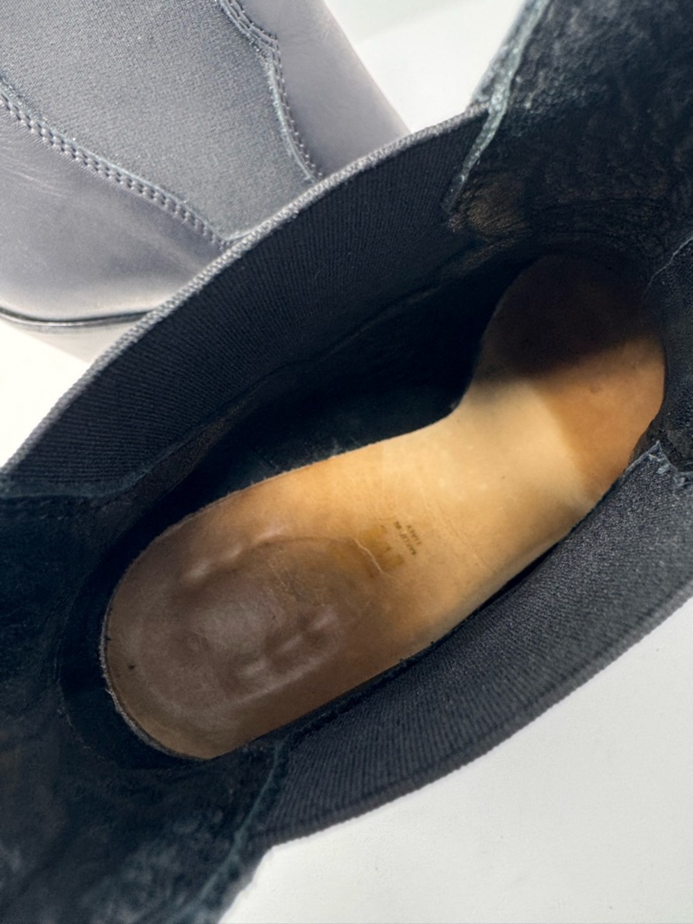 Acne Studios Size 39 US 9 Star Leather Heeled Black Chelsea Ankle Boots - Picture 13 of 14